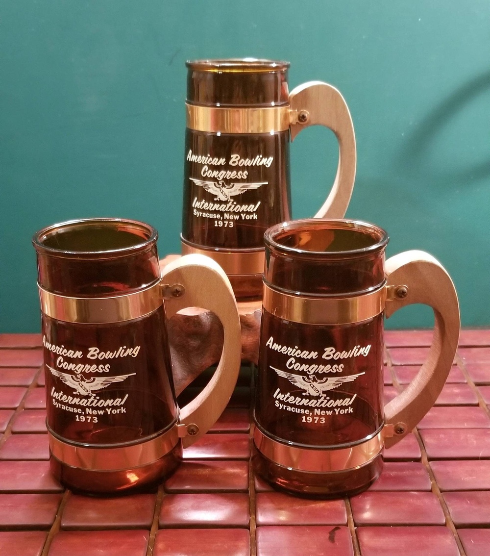 1973 American Bowling Congress International Syracuse NY Set of 3 Vintage Mugs